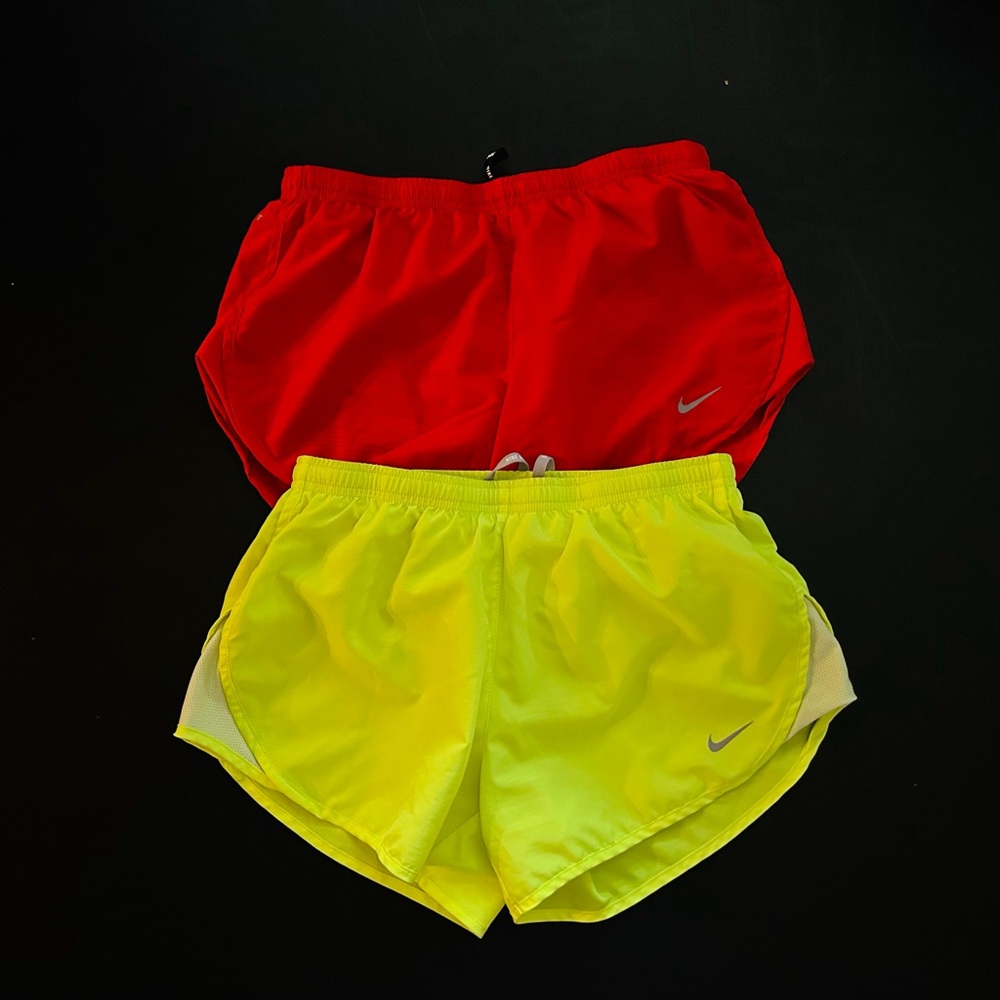Lot of 2 nike shorts S  yellow red barely used